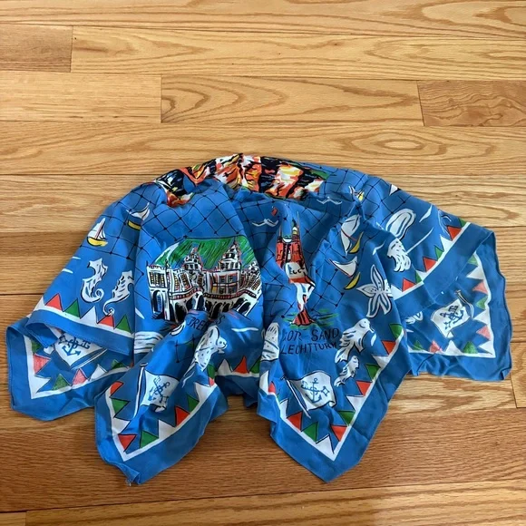 Vintage German Maritime Souvenir Scarf - Picture 7 of 7